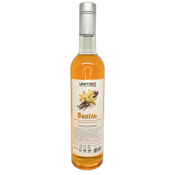 Сироп Ваніль для кави та коктейлів ТМ UNITED KYIV ROASTERS, 0,7 л
