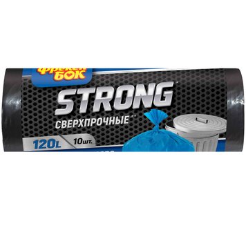 Пакети для сміття Фрекен Бок Strong (120 л/10 шт) чорні