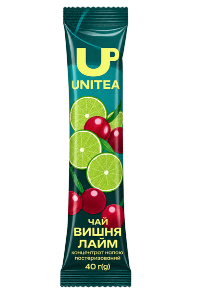 Концентрат напитка Вишня-лайм ТМ UNITEA 1 САШЕ 40г (16шт/уп)