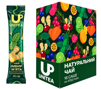 Концентрат напитка Имбирь-мята ТМ UNITEA 1 САШЕ 40 г (16 шт/уп)