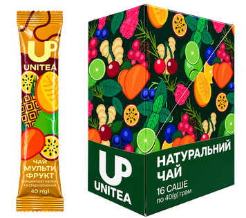 Концентрат напитка Мультифрукт ТМ UNITEA 1 САШЕ 40 г (16 шт/уп)