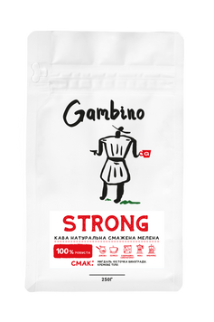 Strong GAMBINO кава мелена бленд 0,25 кг Чашка