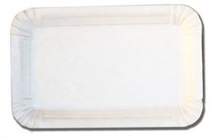 Тарілка картонна Біла ХТ15*22см 100шт/уп